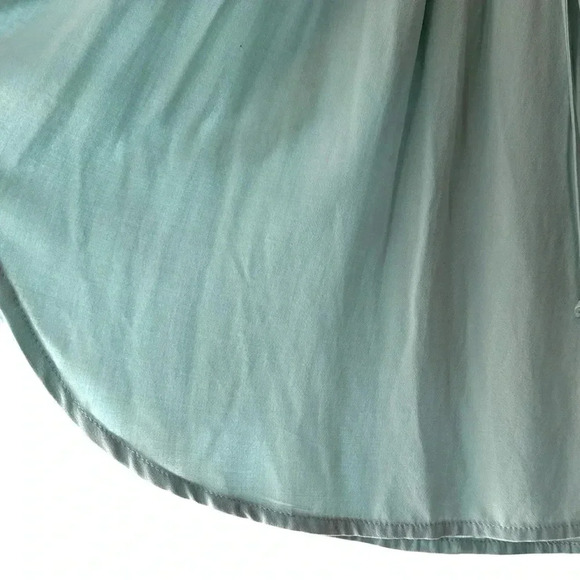 NWT | ANTHROPOLOGIE HOLDING HORSES | SEA BLUE PEASANT HALTER BLOUSE | 	SMALL - Picture 4 of 12